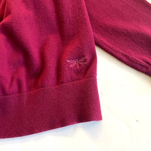 Talbots Burgundy Button-Front Cardigan Sweater Long Sleeves Women's Size Medium - Picture 5 of 7